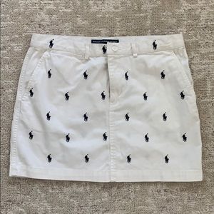 Ralph Lauren Sport White Polo Pony Skirt Size 6